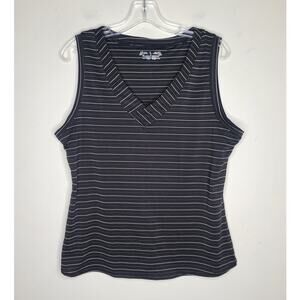 Royal Robbins black white stripe tank top - large